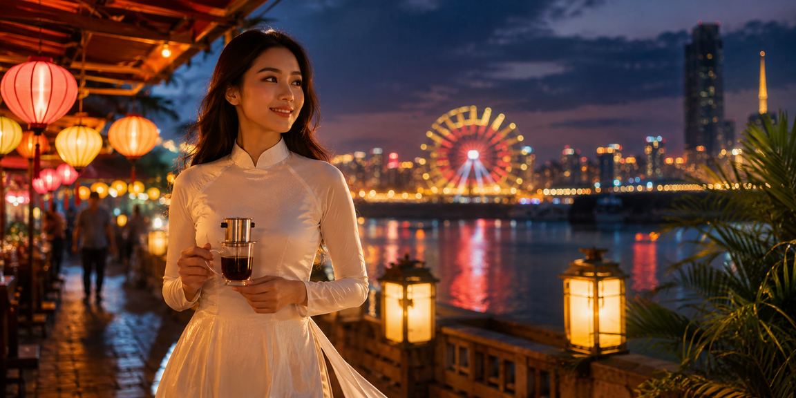 Người chơi Roulette tại quán cà phê Sài Gòn với điện thoại và màn hình trò chơi